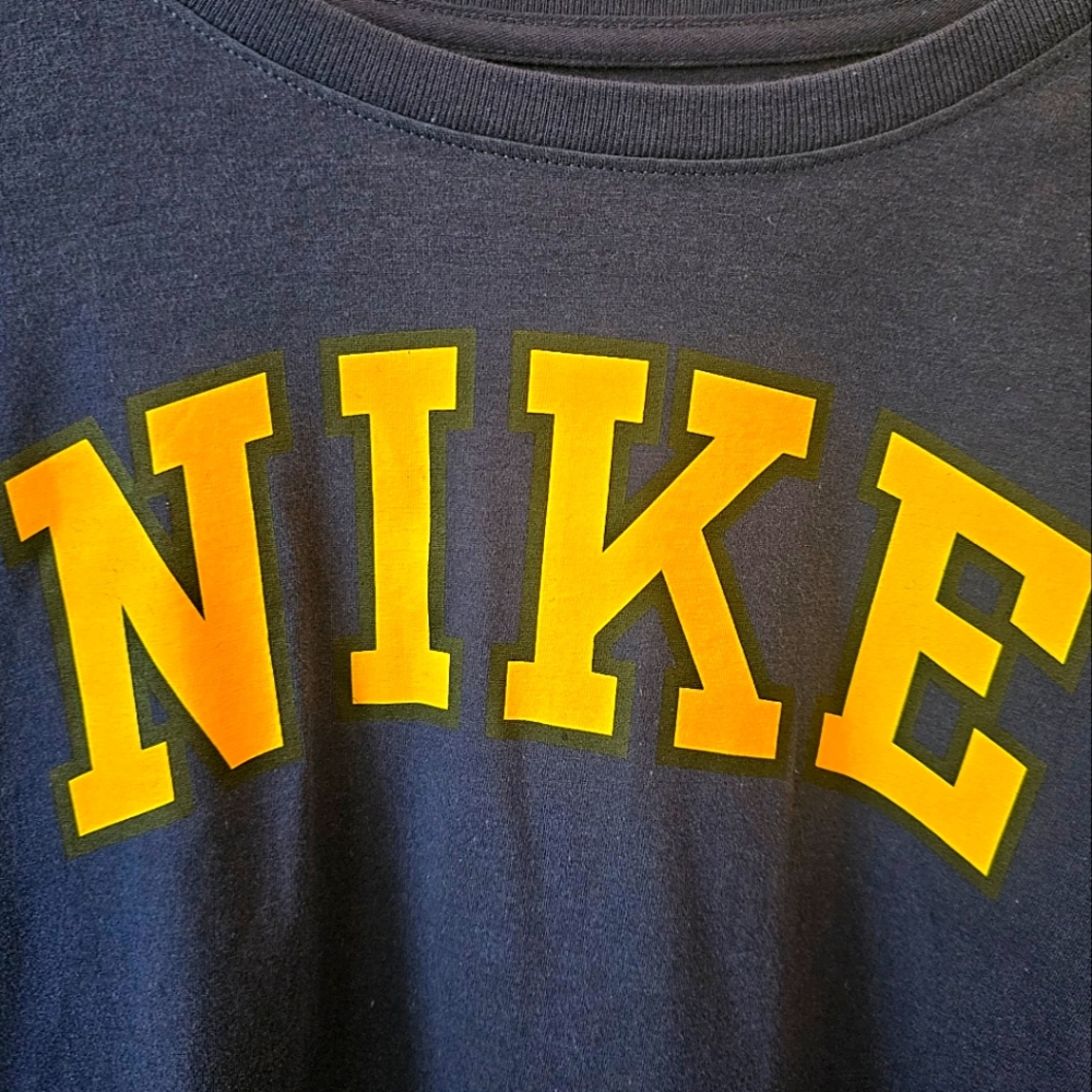 Nike Men's College Navy Blue Long Sleeve Tee Sz XL NWT